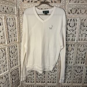 VINTAGE Pinehurst by Izod Club V-Neck US Open Mens 1999 Golf Sweater Pullover-M